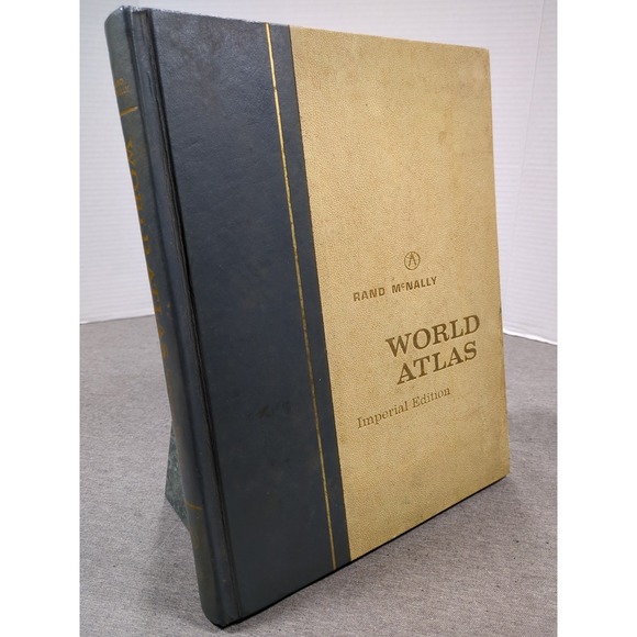 Other - 1966 Rand McNally World Atlas Imperial Edition Large Vintage Hardcover Decor